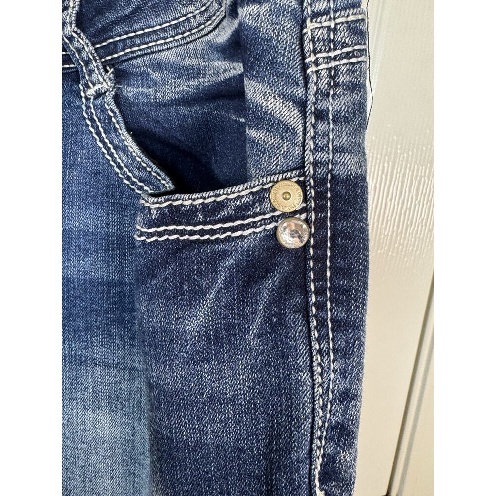Wallflower Luscious Curvy Jeans Mid Rise Bootcut Blue Denim Size 13 REG Stretchy - Picture 3 of 7